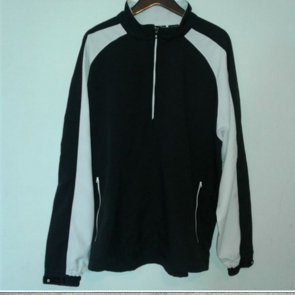 FootJoy FJ Men's 1/4 half Zip Windbreaker Golf Jacket w pocket sz L Large - Picture 3 of 8
